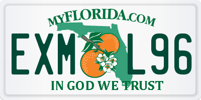 FL license plate EXML96