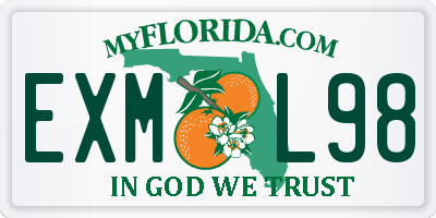 FL license plate EXML98