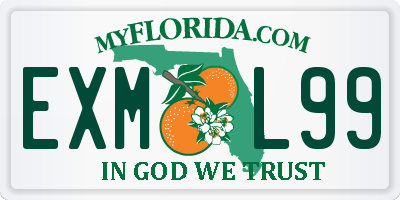 FL license plate EXML99