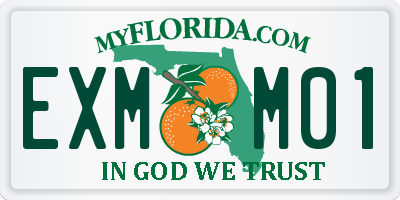 FL license plate EXMM01