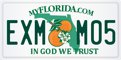FL license plate EXMM05