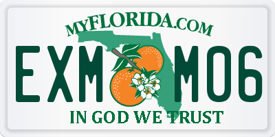 FL license plate EXMM06