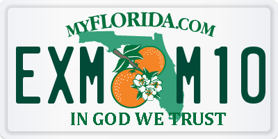 FL license plate EXMM10