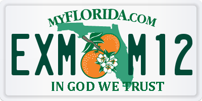 FL license plate EXMM12