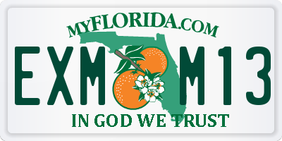 FL license plate EXMM13