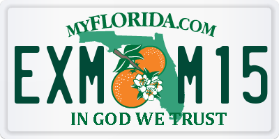FL license plate EXMM15
