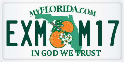 FL license plate EXMM17