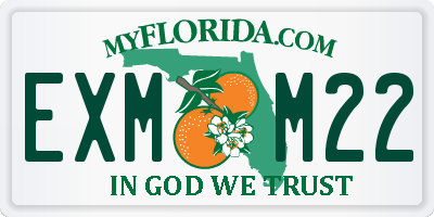 FL license plate EXMM22