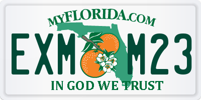 FL license plate EXMM23