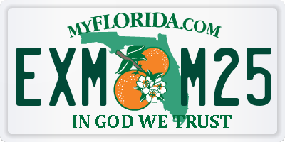 FL license plate EXMM25