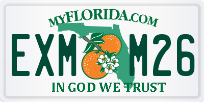 FL license plate EXMM26