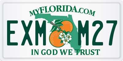 FL license plate EXMM27