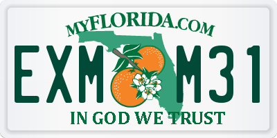 FL license plate EXMM31
