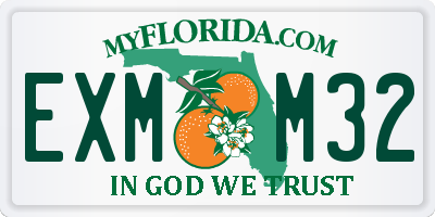 FL license plate EXMM32