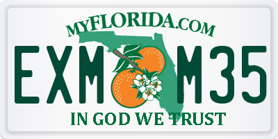 FL license plate EXMM35