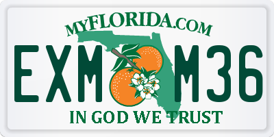 FL license plate EXMM36