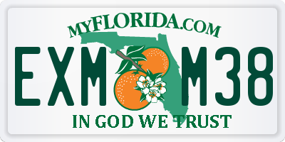 FL license plate EXMM38