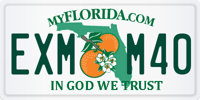 FL license plate EXMM40