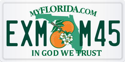 FL license plate EXMM45