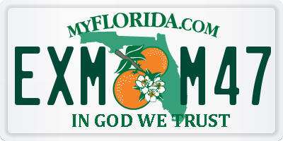 FL license plate EXMM47