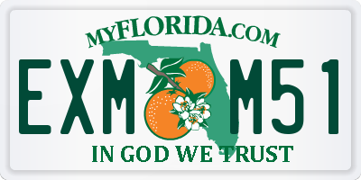 FL license plate EXMM51