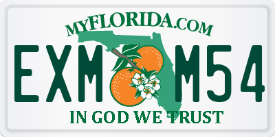 FL license plate EXMM54
