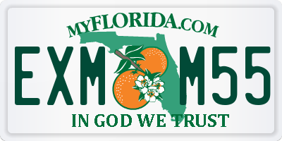 FL license plate EXMM55