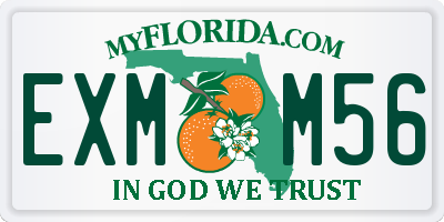 FL license plate EXMM56