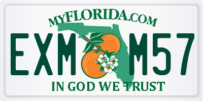 FL license plate EXMM57