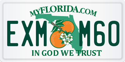 FL license plate EXMM60