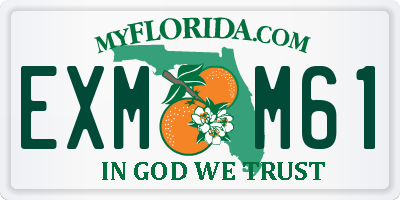 FL license plate EXMM61
