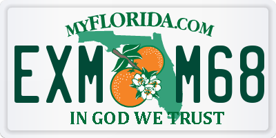 FL license plate EXMM68