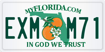 FL license plate EXMM71