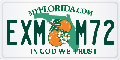 FL license plate EXMM72
