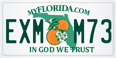 FL license plate EXMM73