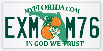 FL license plate EXMM76