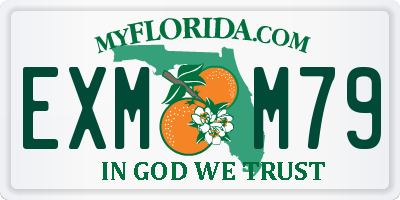 FL license plate EXMM79