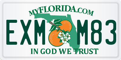 FL license plate EXMM83