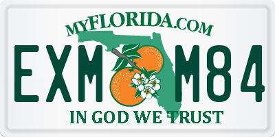 FL license plate EXMM84