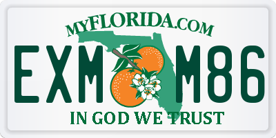 FL license plate EXMM86