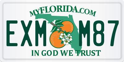 FL license plate EXMM87
