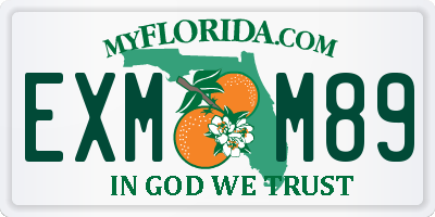 FL license plate EXMM89