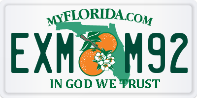 FL license plate EXMM92