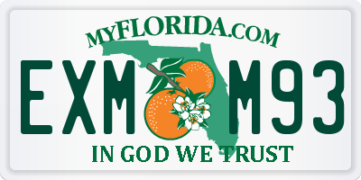 FL license plate EXMM93