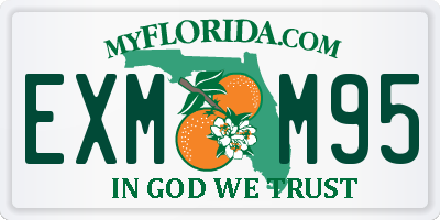 FL license plate EXMM95