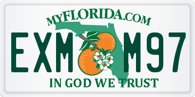 FL license plate EXMM97