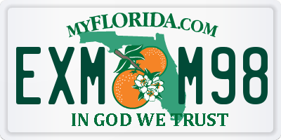 FL license plate EXMM98