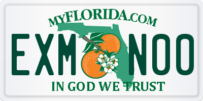 FL license plate EXMN00