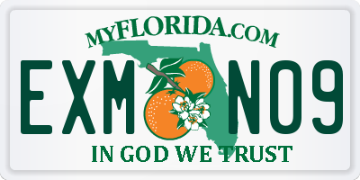 FL license plate EXMN09
