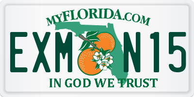 FL license plate EXMN15